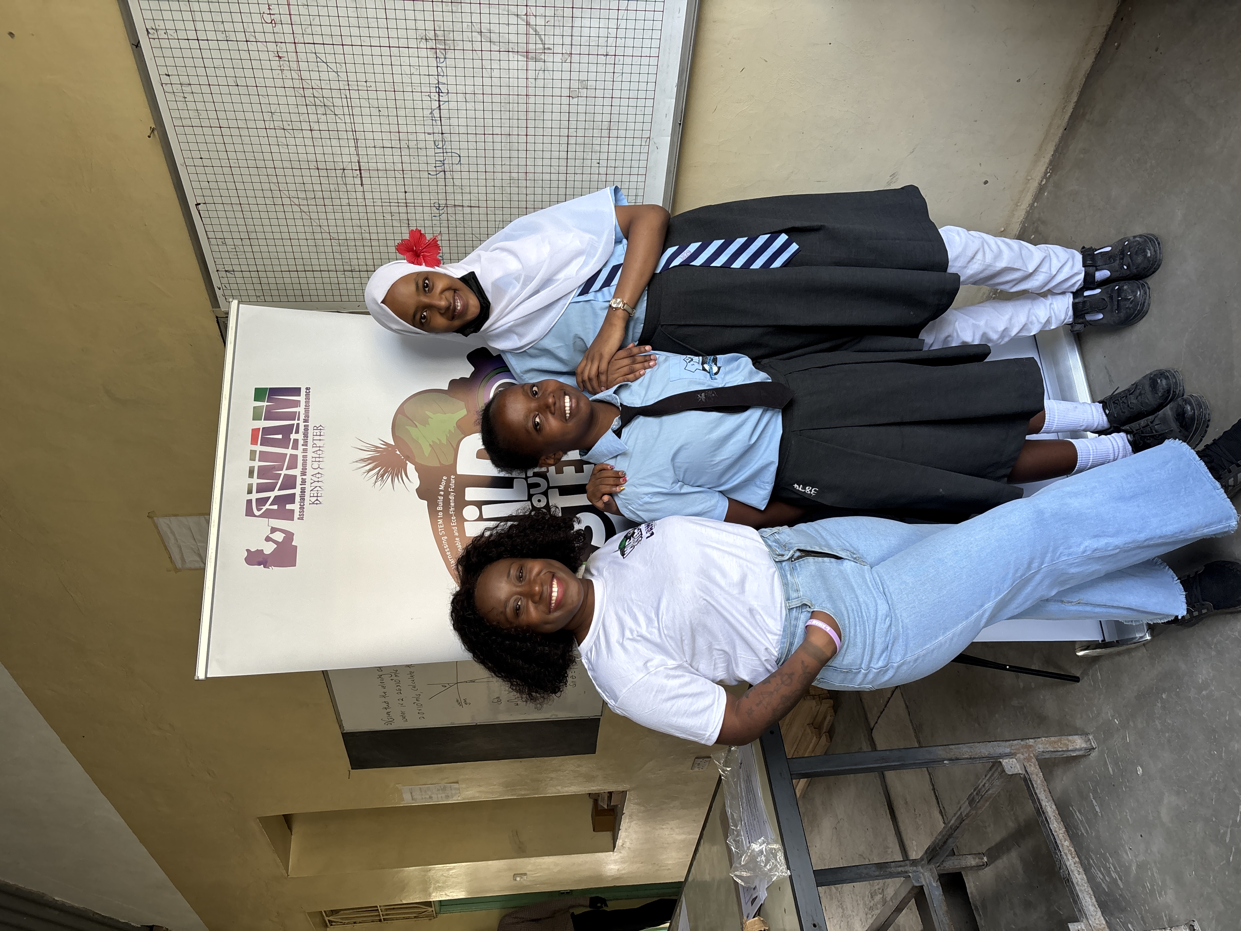 Ellah with girls in class